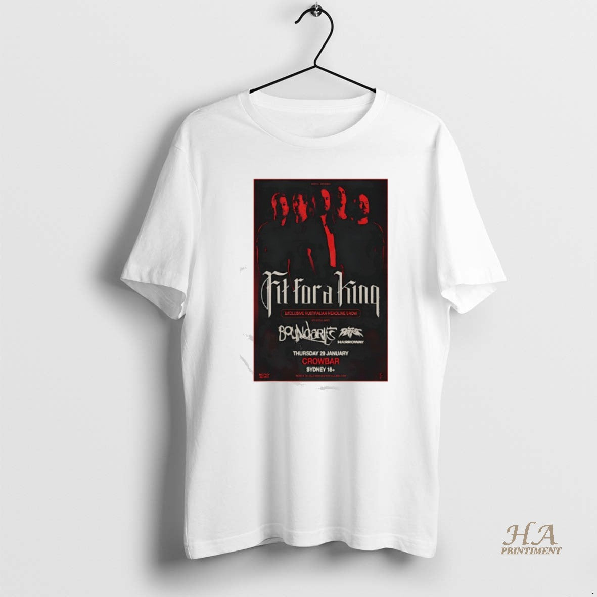 Official Fit For A King Exclusive Sydney Headline 29 Jan 2026 Event Sydney Nsw Shirt Hoodie Sweatshirt | PurePodTees.com