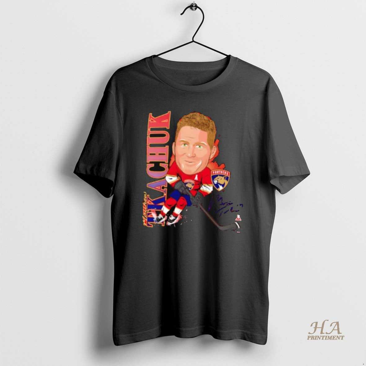 Official Florida Panthers Matthew Tkachuk Fanatics Caricature Player Signature Shirt Hoodie Sweatshirt | PurePodTees.com