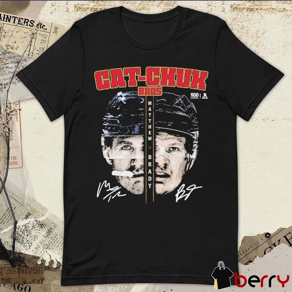 Florida Panthers NHL Matthew Tkachuk and Brady Tkachuck Florida Cat-Chuk Bros Profile Signatures t-shirt