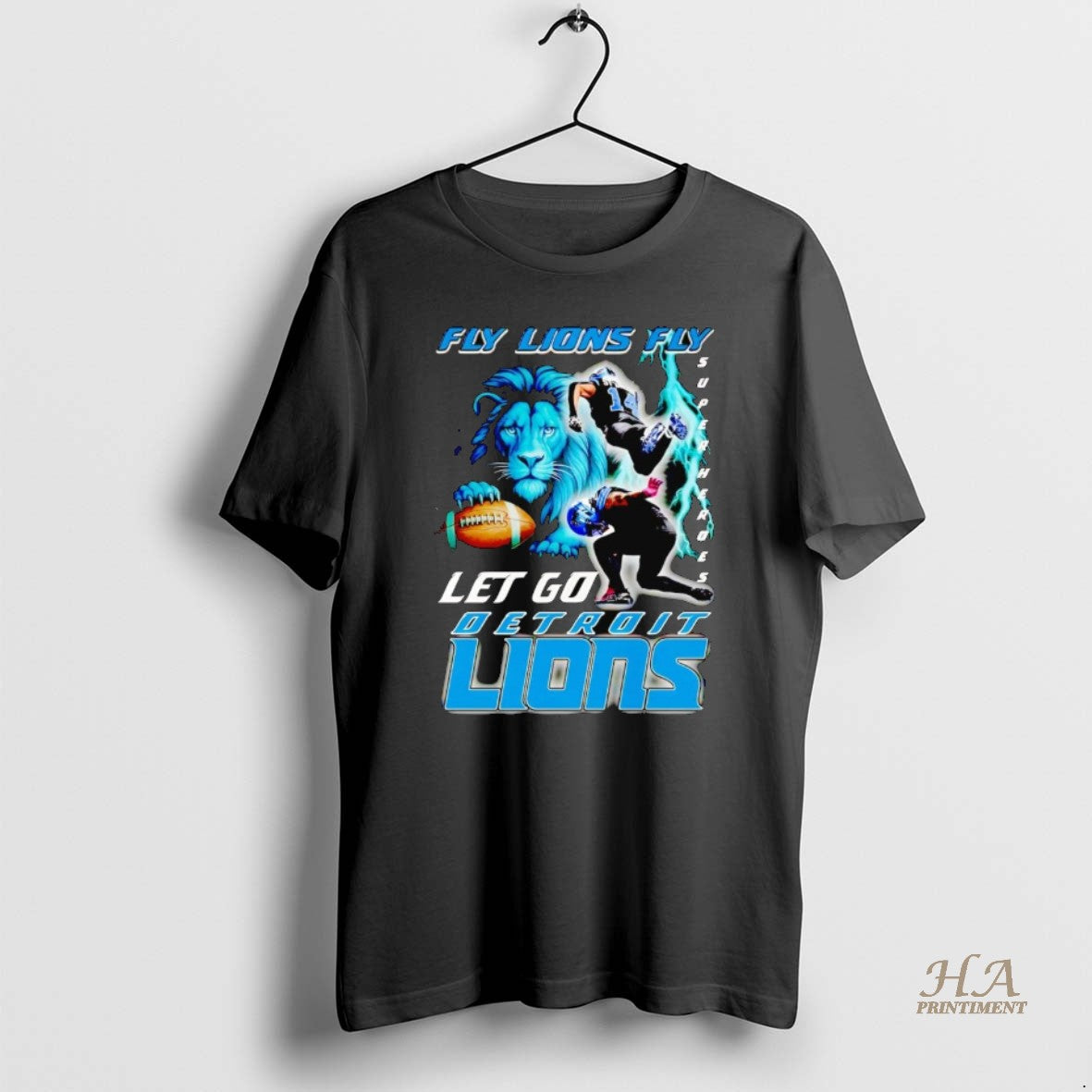 Official Fly Lions Fly Lets Go Detroit Lions Amon Ra St Shirt Hoodie Sweatshirt | PurePodTees.com