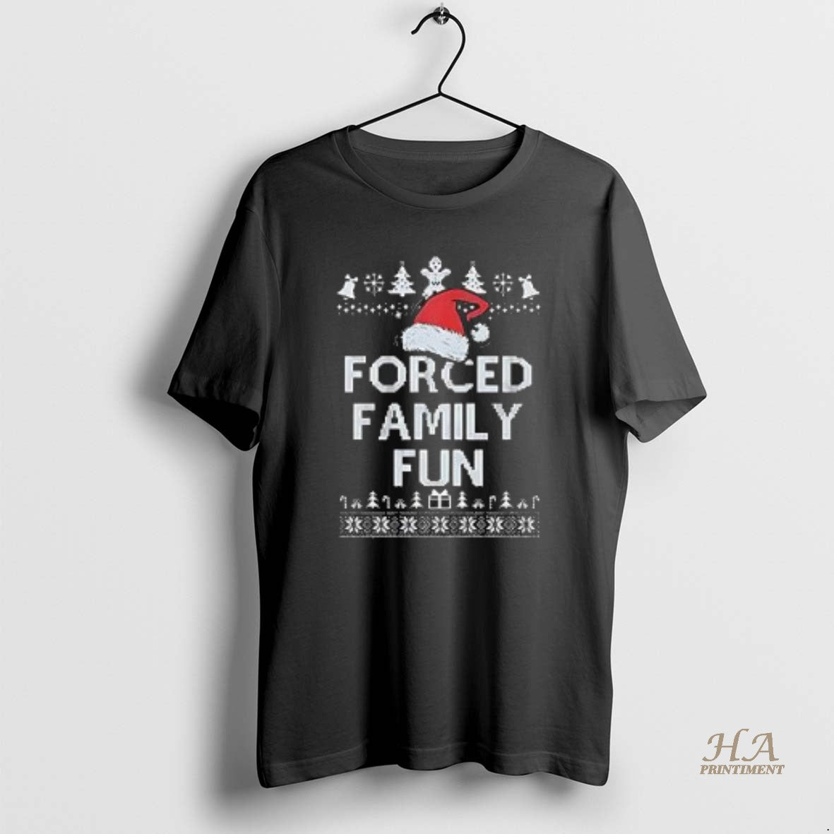 Official Forced Family Fun Sarcastic Funny Christmas Shirt Hoodie Sweatshirt | PurePodTees.com
