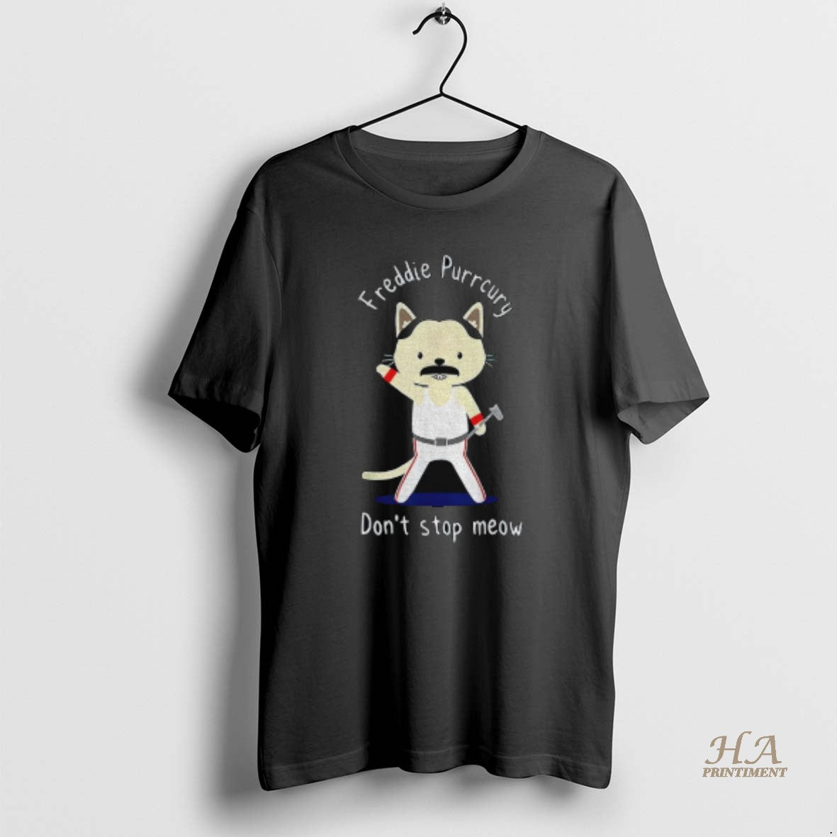 Official Freddie Purrcury Cat Dont Stop Meow Cartoon Shirt Hoodie Sweatshirt | PurePodTees.com