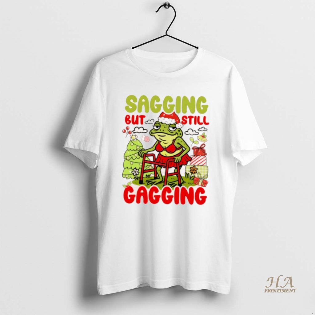 Official Frog Sagging But Still Gagging Christmas Xmas Gift Shirt Hoodie Sweatshirt | PurePodTees.com