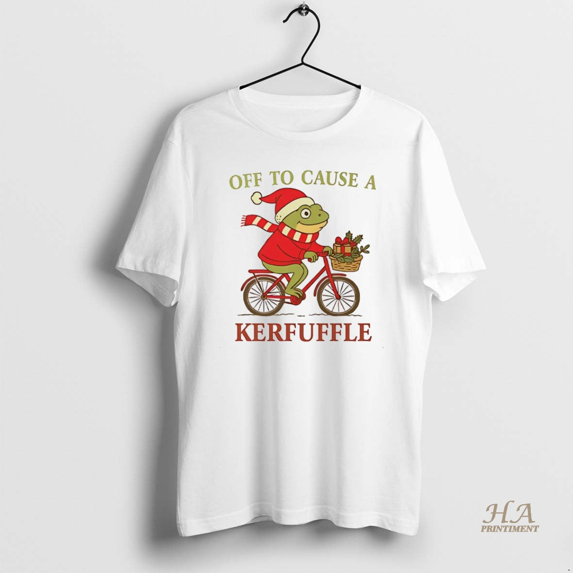 Official Frog Off To Cause A Kerfuffle Christmas White Shirt Hoodie Sweatshirt | PurePodTees.com