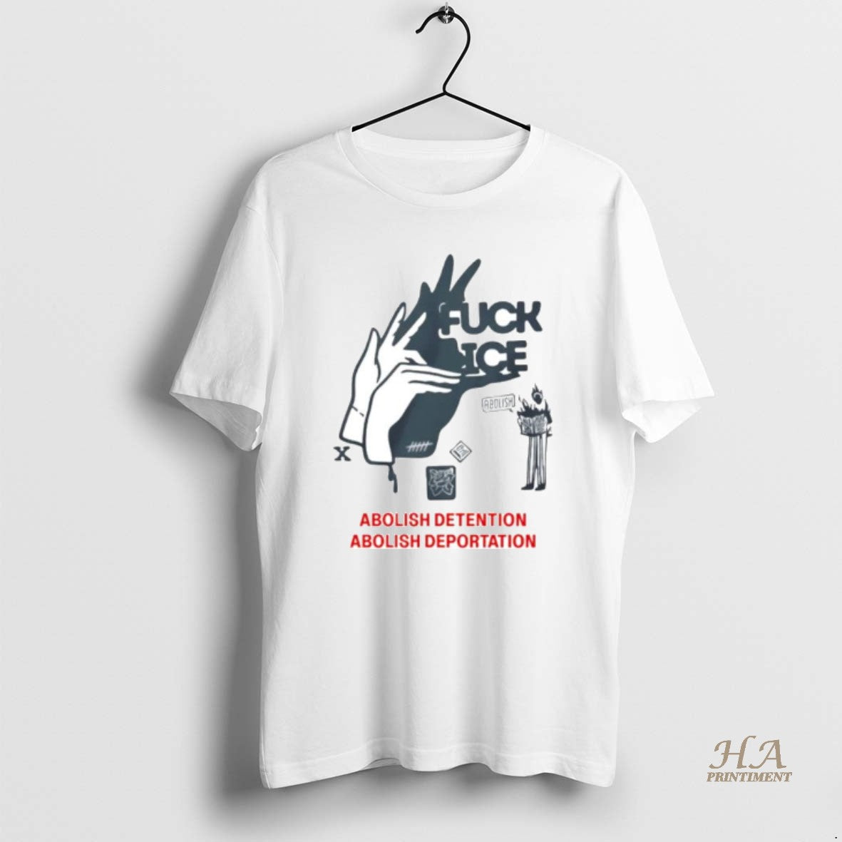 Official Fuck Ice Abolish Detention Abolish Deportation Ornaments Shirt Hoodie Sweatshirt | PurePodTees.com