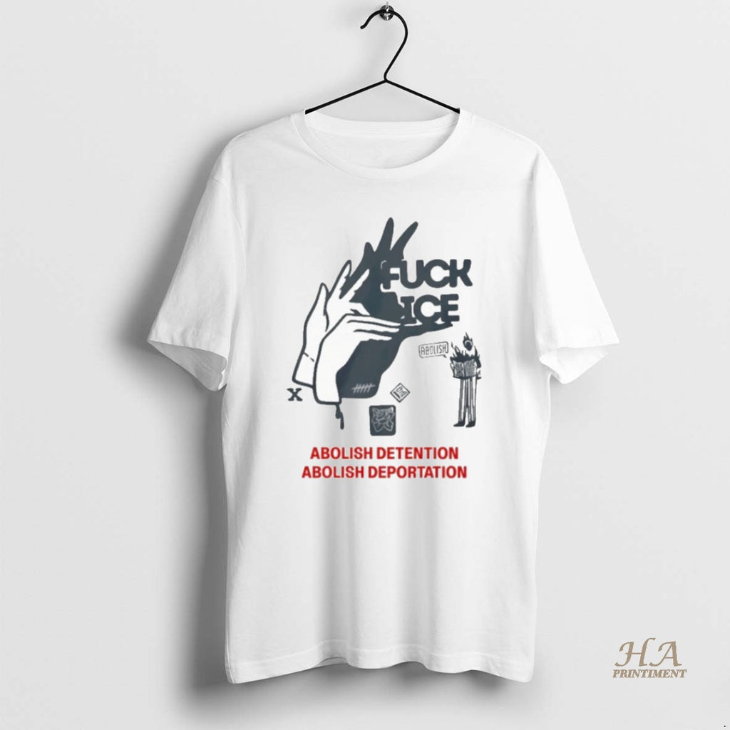Official Fuck Ice And No Kings Abolish Detention Abolish Deportation Hand Shirt Hoodie Sweatshirt | PurePodTees.com