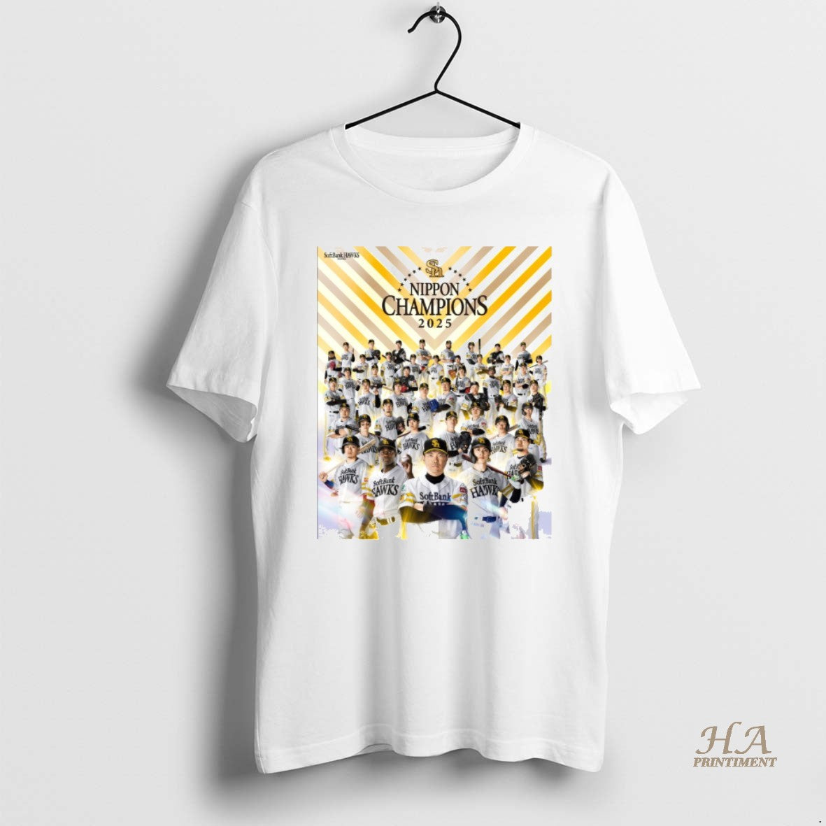 Official Fukuoka Softbank Hawks 2025 Nippon Champions Shirt Hoodie Sweatshirt | PurePodTees.com