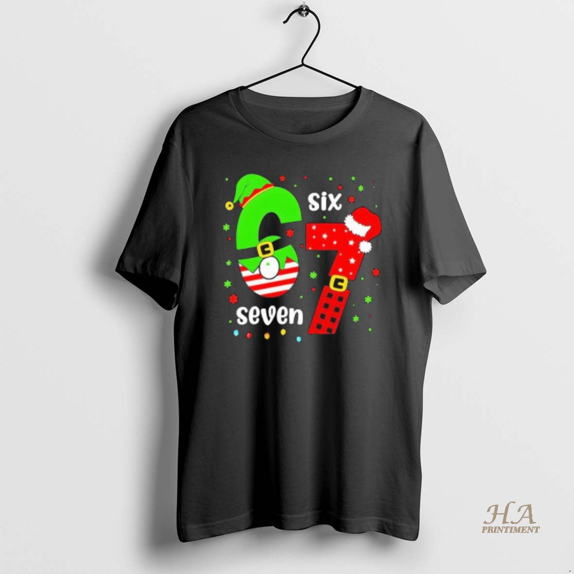 Official Funny 6 7 Six Seven Christmas Elf Santa Xmax 67 Shirt Hoodie Sweatshirt | PurePodTees.com