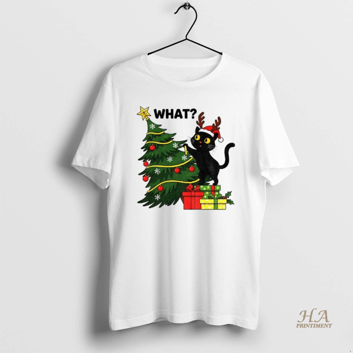 Official Funny Cat Christmas What Christmas Tree Knocked Over Shirt Hoodie Sweatshirt | PurePodTees.com