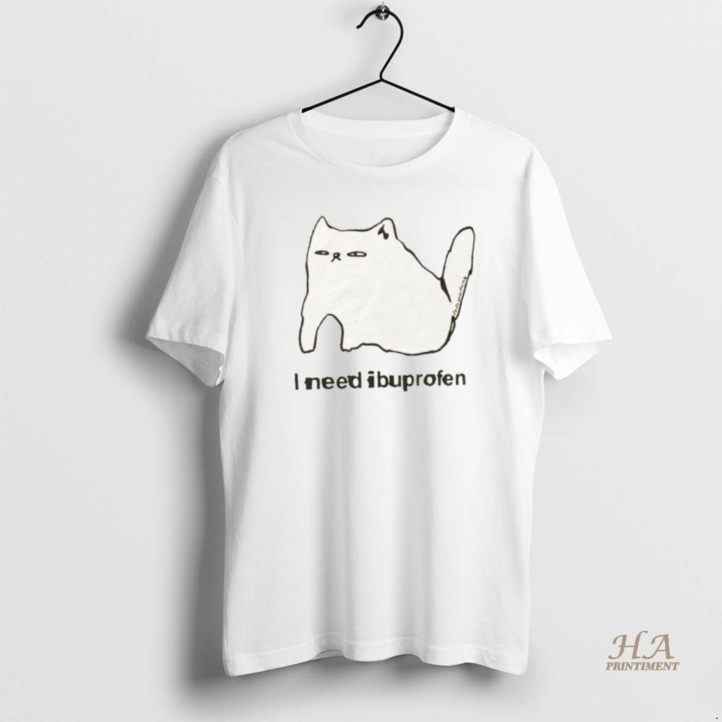 Official Funny Cat I Need Ibuprofen Shirt Hoodie Sweatshirt | PurePodTees.com