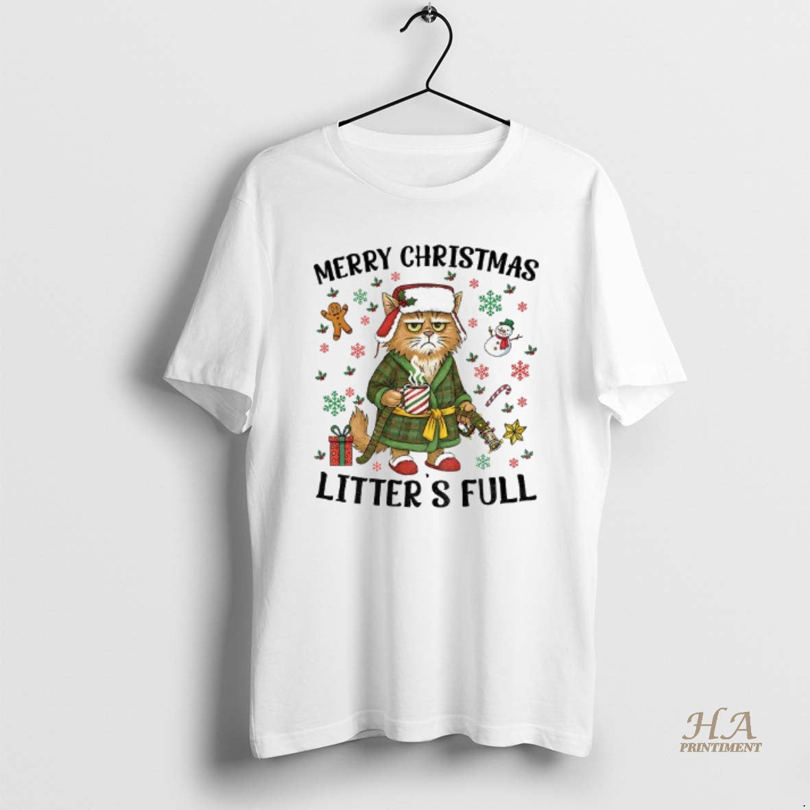Official Funny Cat Litters Full Merry Christmas 2025 Shirt Hoodie Sweatshirt | PurePodTees.com
