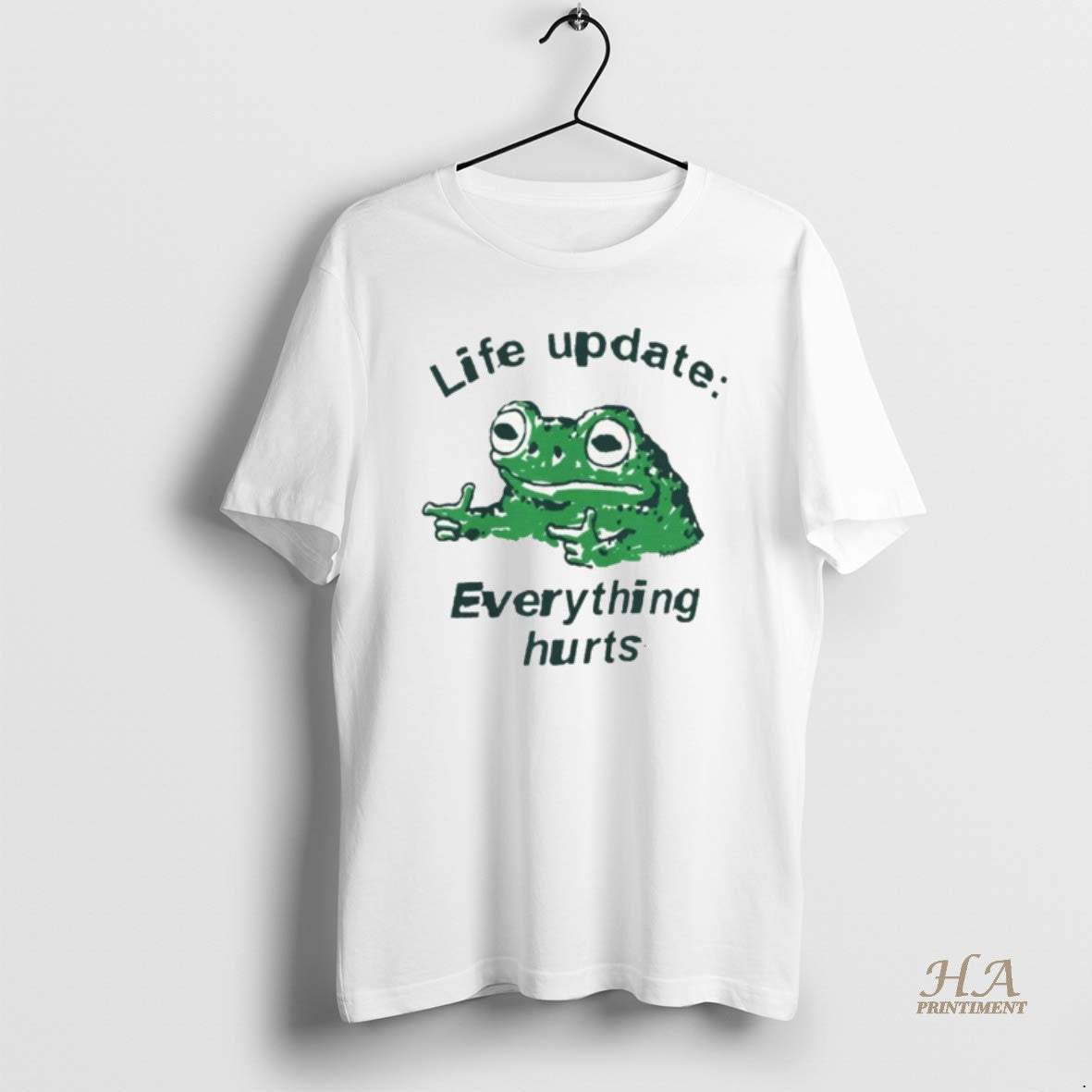 Official Funny Frog Life Update Everything Hurts Shirt Hoodie Sweatshirt | PurePodTees.com