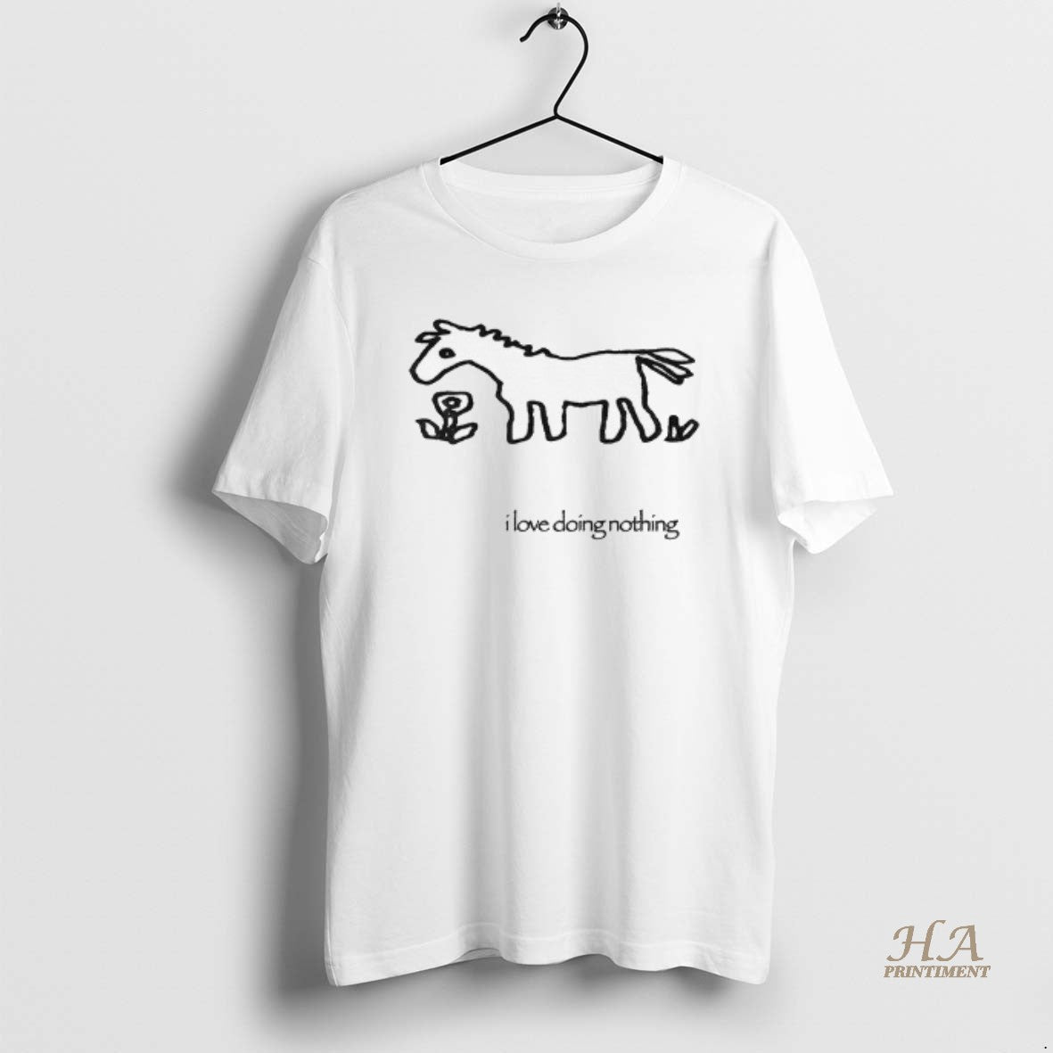 Official Funny Horse Art I Love Doing Nothing Meme Shirt Hoodie Sweatshirt | PurePodTees.com