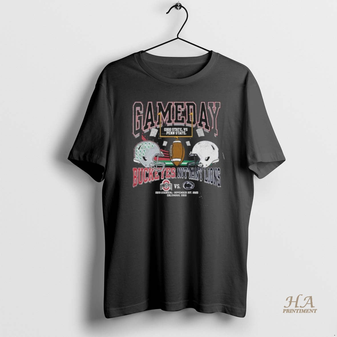 Official Gameday Football 2025 Ohio State Vs Penn State Helmet Shirt Hoodie Sweatshirt | PurePodTees.com