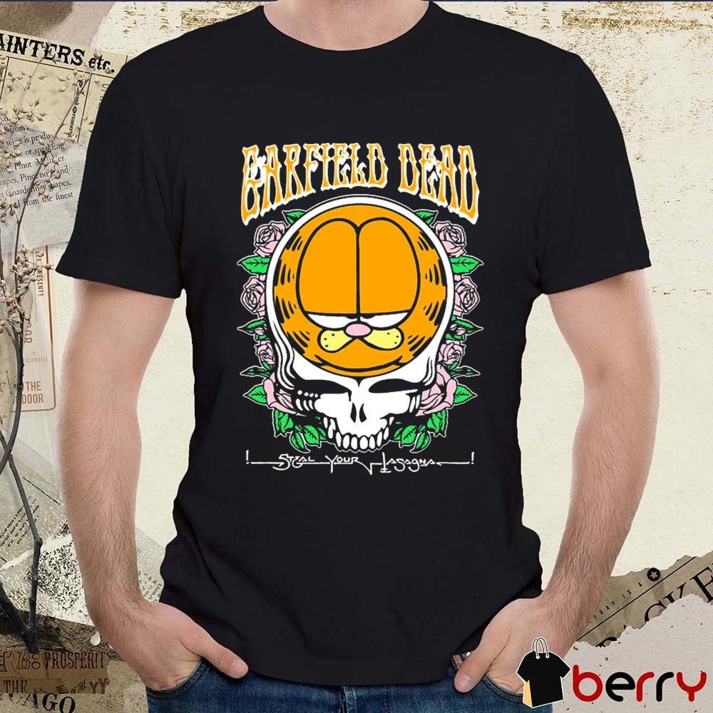 Garfield Dead Steal Your Lasagna Skull Boss Dog Art Dept. t-shirt