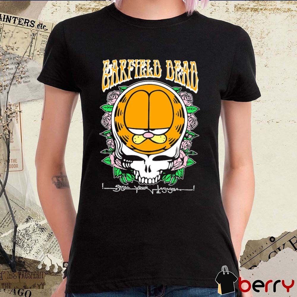Garfield Dead Steal Your Lasagna Skull Boss Dog Art Dept. t-shirt