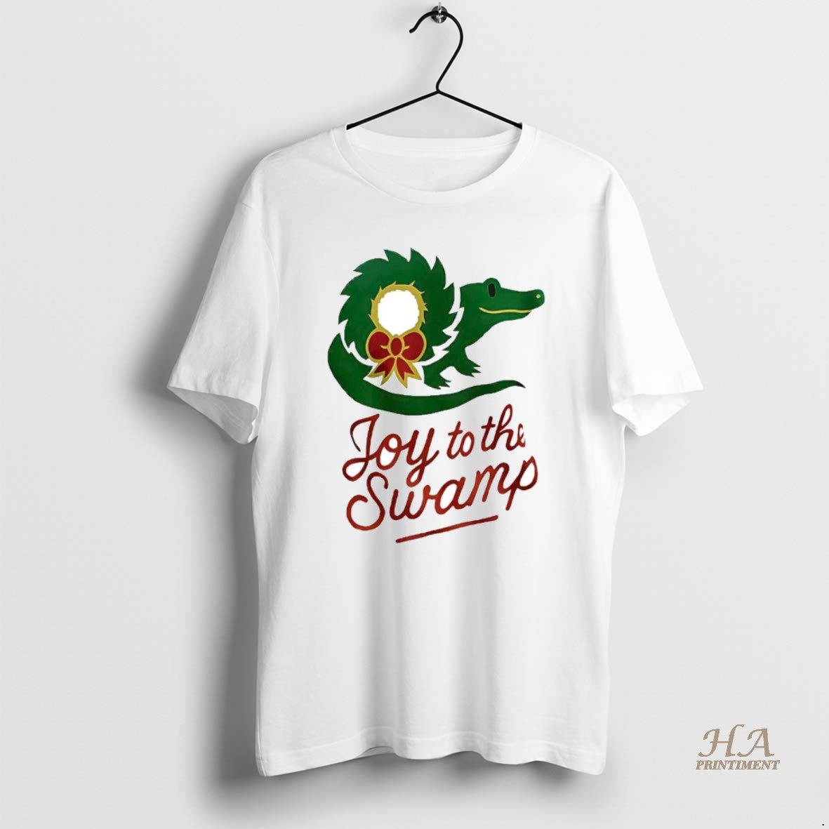 Official Gator Wreath Joy To The Swamp Christmas Shirt Hoodie Sweatshirt | PurePodTees.com