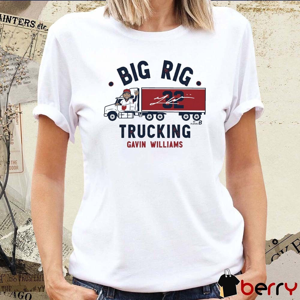 Gavin Williams The Big Rig Trucking Cleveland Guardians MLB Signature t-shirt