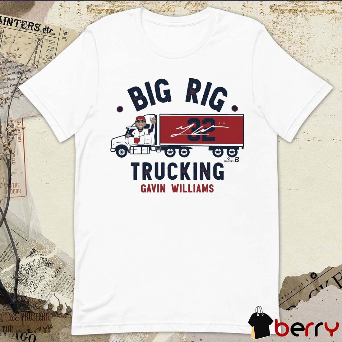 Gavin Williams The Big Rig Trucking Cleveland Guardians MLB Signature t-shirt