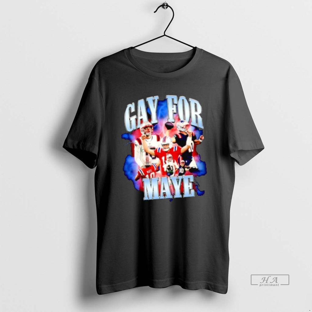 Official Gay For Drake Maye Player Fan Graphic Shirt Hoodie Sweatshirt | PurePodTees.com
