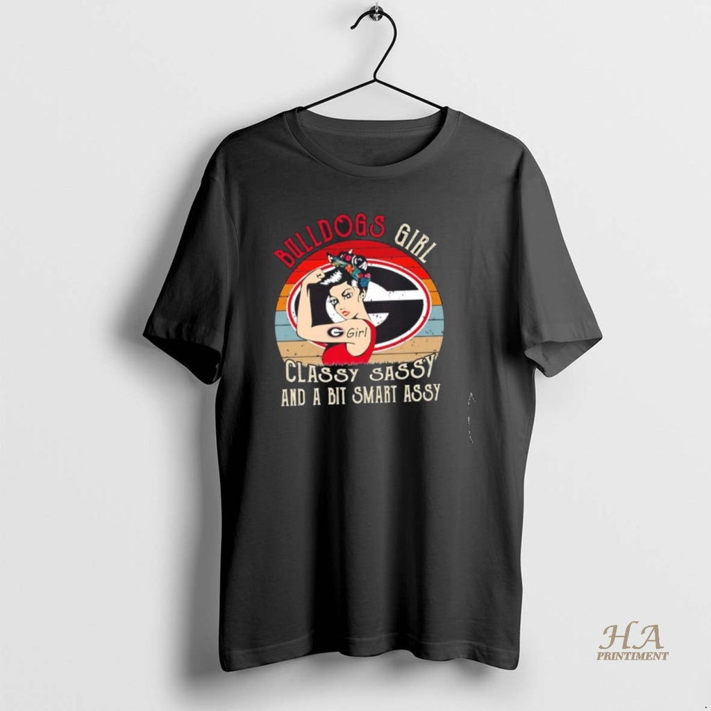 Official Georgia Bulldogs Girl Classy Sassy And A Bit Smart Assy Shirt Hoodie Sweatshirt | PurePodTees.com