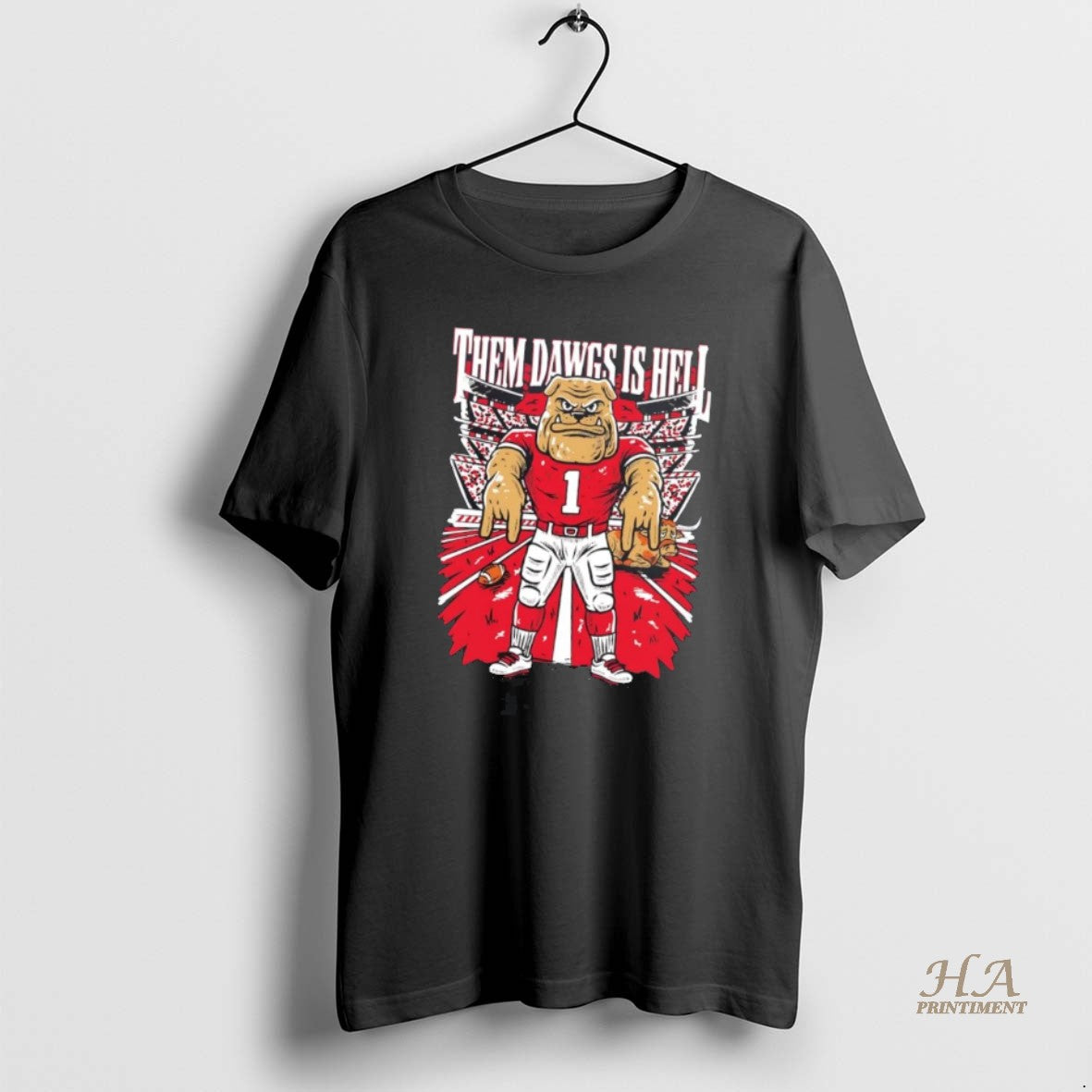 Official Georgia Bulldogs Horns Down Them Dawgs Is Hell Shirt Hoodie Sweatshirt | PurePodTees.com