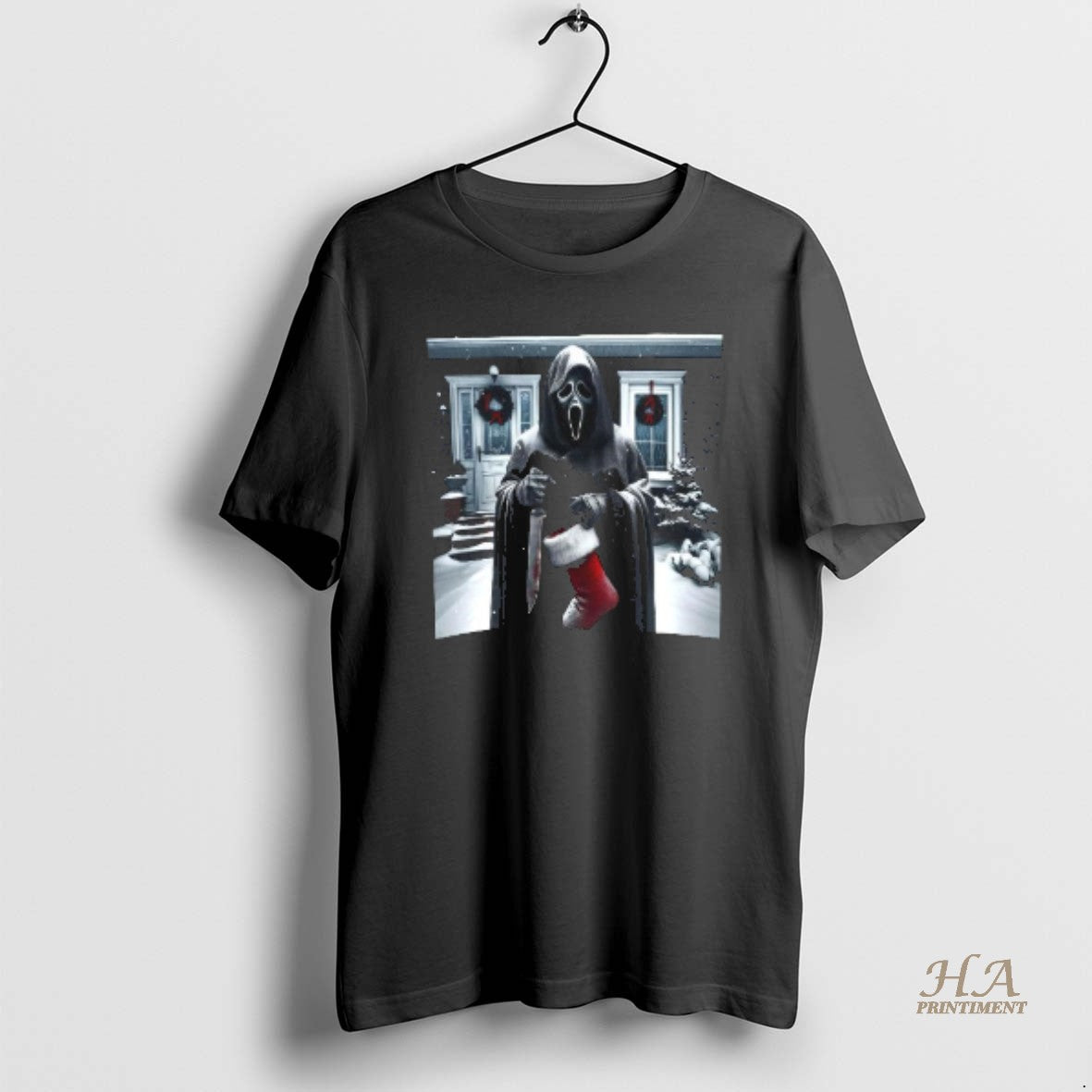 Official Ghostface Socks Celebrates Christmas Shirt Hoodie Sweatshirt | PurePodTees.com
