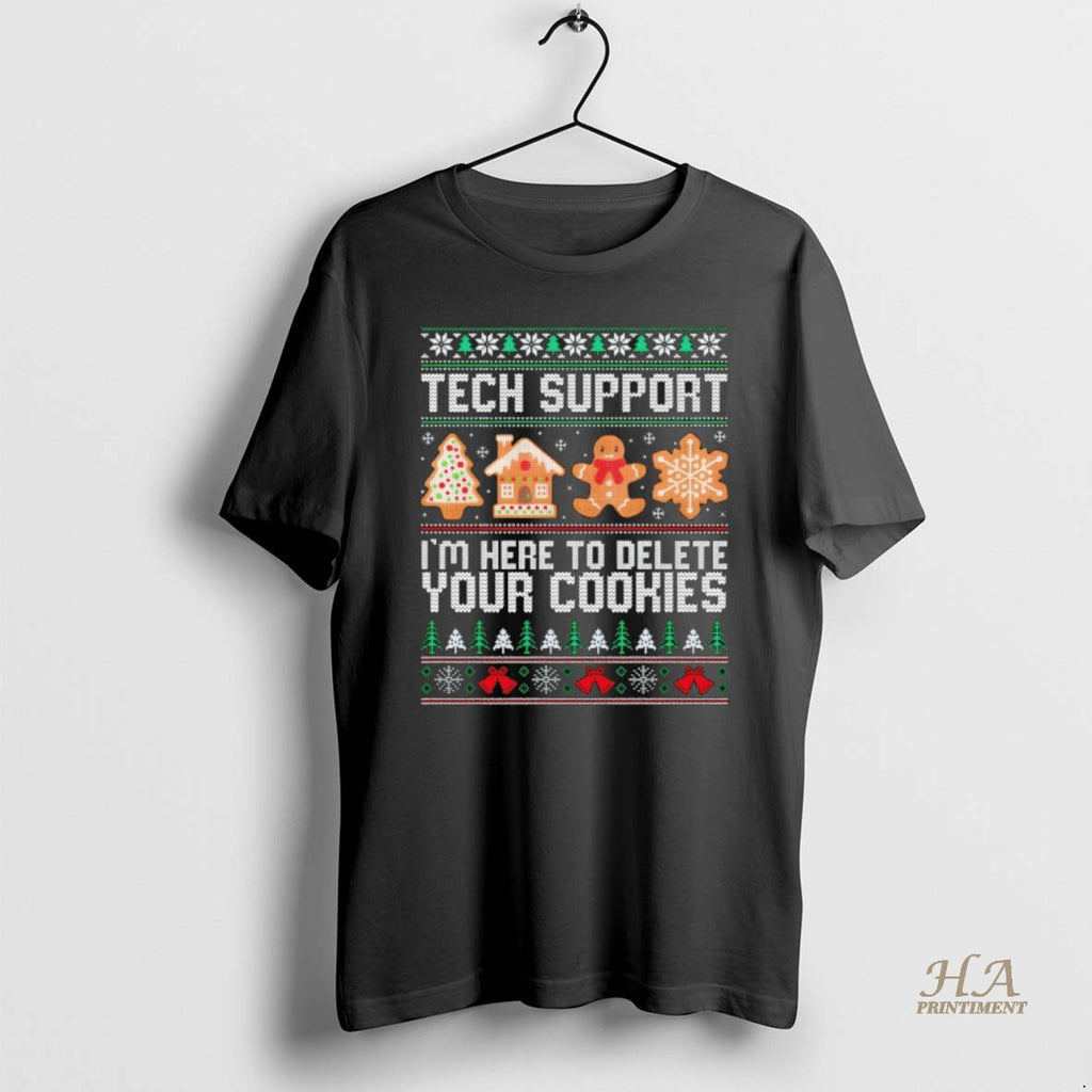 Official Gingerbread Man Tech Support Im Here To Delete Your Cookies Christmas Shirt Hoodie Sweatshirt | PurePodTees.com