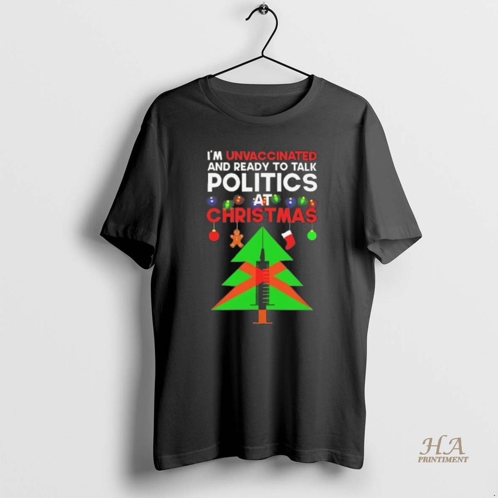 Official Gingerbreard Im Unvaccinated And Ready To Talk At Christmas Shirt Hoodie Sweatshirt | PurePodTees.com