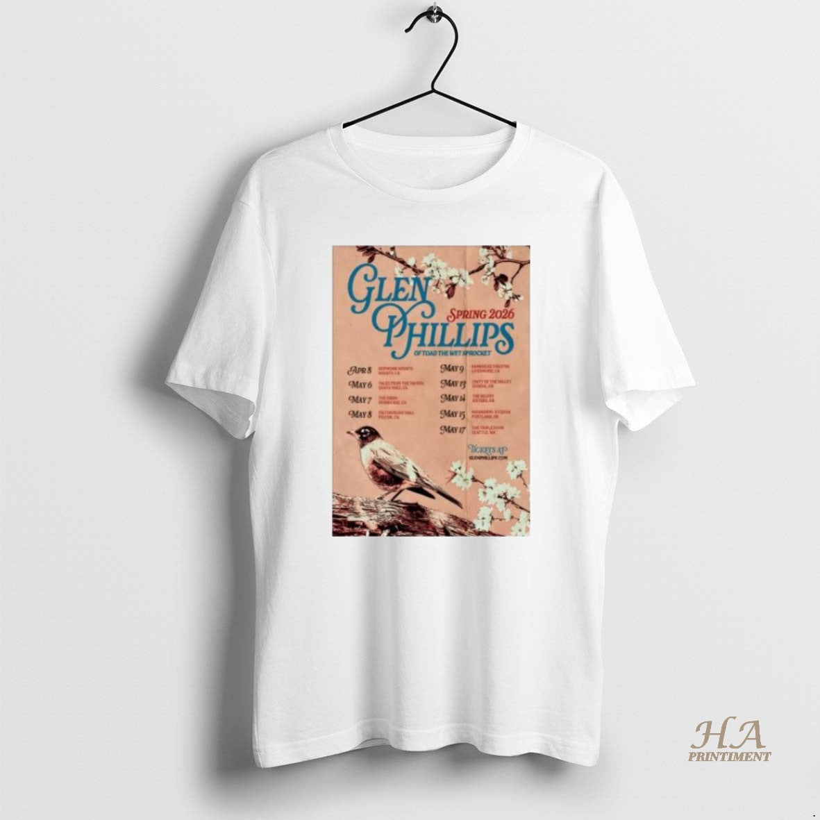 Official Glen Phillips Of Toad The Wet Sprocket Spring 26 Tour Shirt Hoodie Sweatshirt | PurePodTees.com
