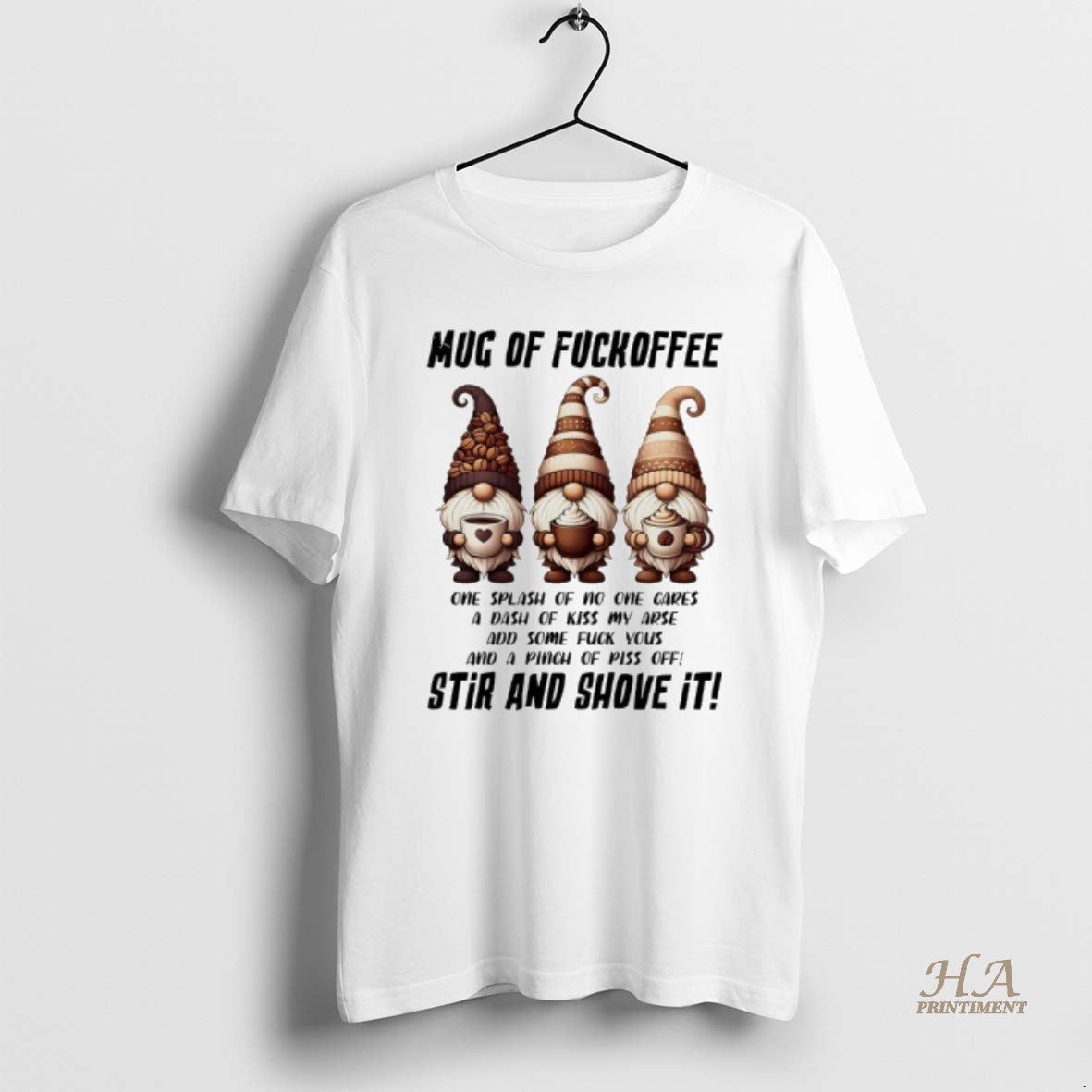 Official Gnome Christmas Of Fuckoffee Stir And Shove It Shirt Hoodie Sweatshirt | PurePodTees.com