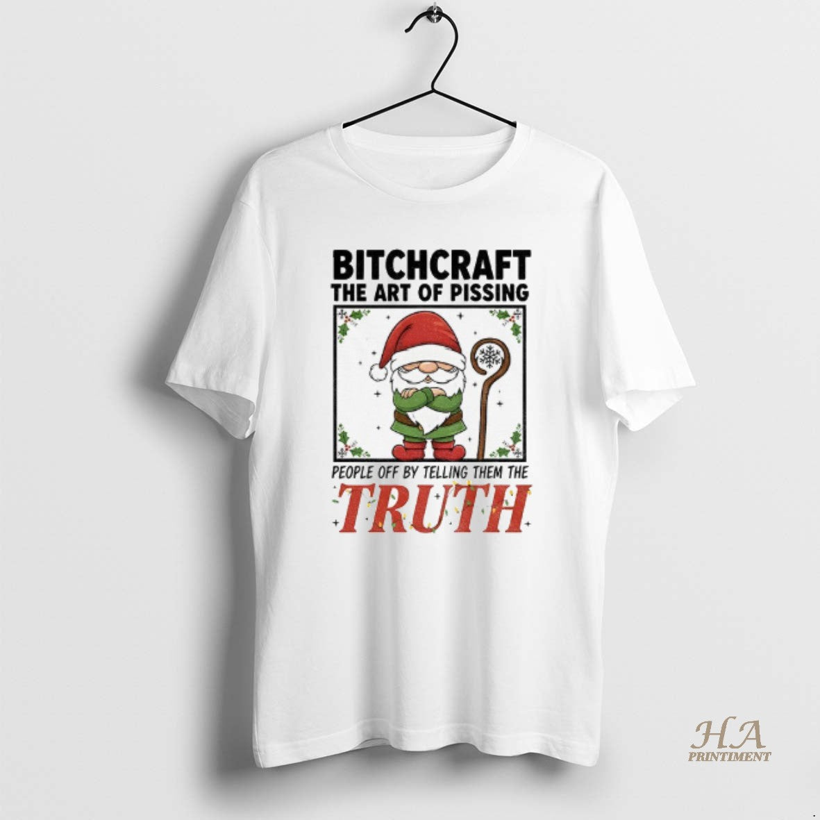 Official Gnome Santa Hat Bitchcraft The Art Of Pissing People Off By Telling Them The Shirt Hoodie Sweatshirt