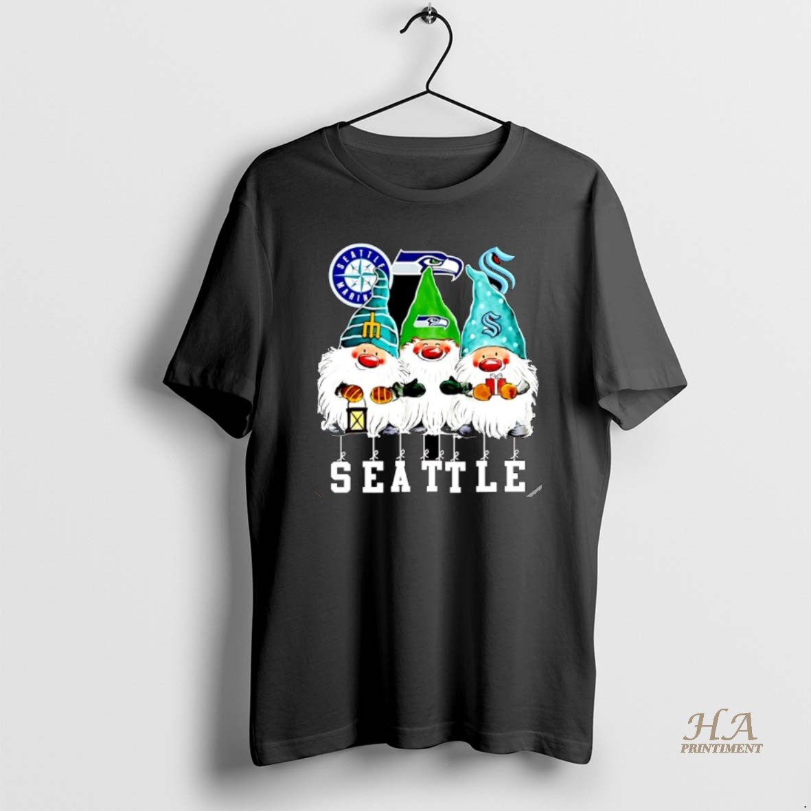 Official Gnomies Seattle Sports Team Merry Christmas Christmas Shirt Hoodie Sweatshirt | PurePodTees.com