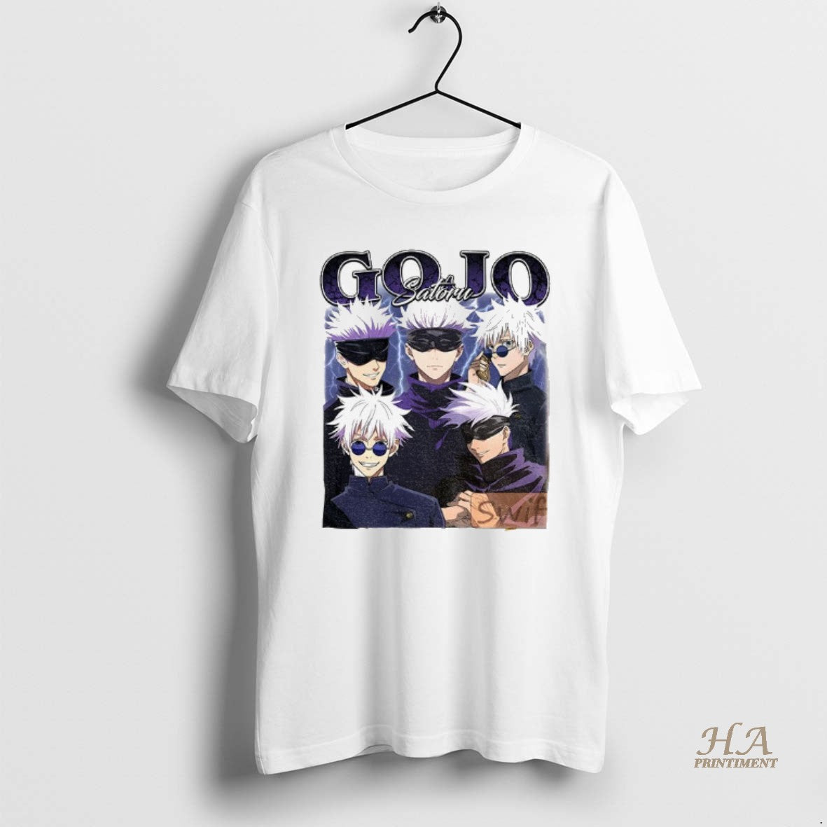 Official Gojo Satoru Anime Jujutsu Kaisen Graphic Shirt Hoodie Sweatshirt | PurePodTees.com