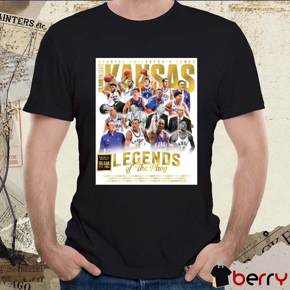 Gold Metal SLAM Presents Kansas Legends Of The Phog Special Collector’s Issue Poster t-shirt