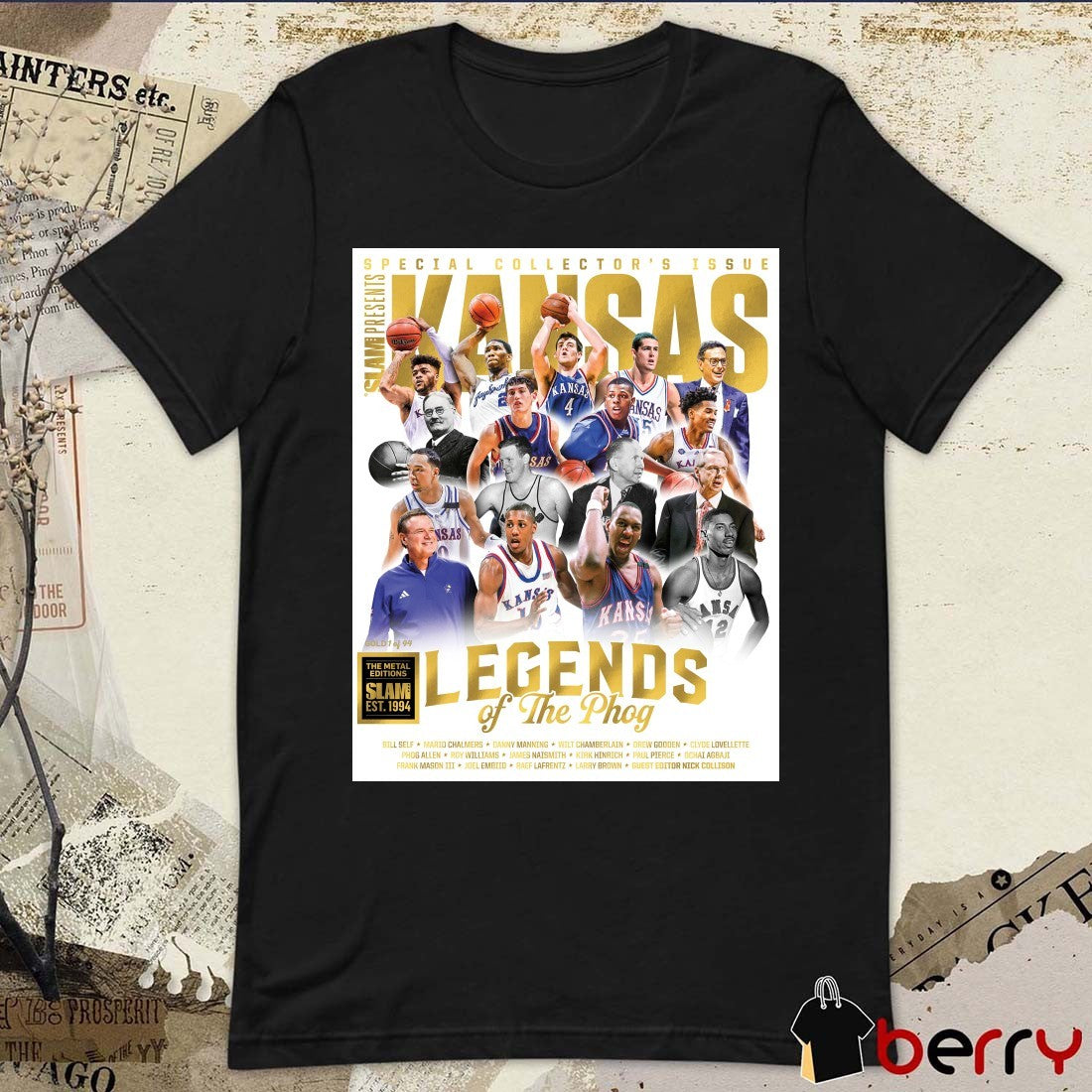Gold Metal SLAM Presents Kansas Legends Of The Phog Special Collector’s Issue Poster t-shirt