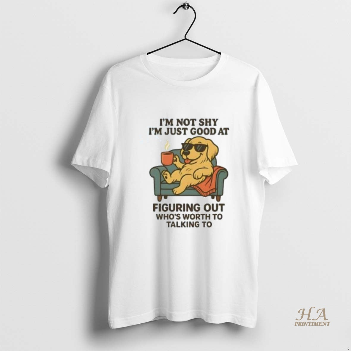 Official Golden Retriever Im Not Shy Im Just Good At Figuring Out Shirt Hoodie Sweatshirt | PurePodTees.com