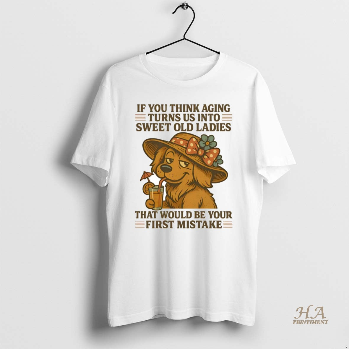 Official Golden Retriever If You Think Aging Turns Us Into Sweet Old Shirt Hoodie Sweatshirt | PurePodTees.com