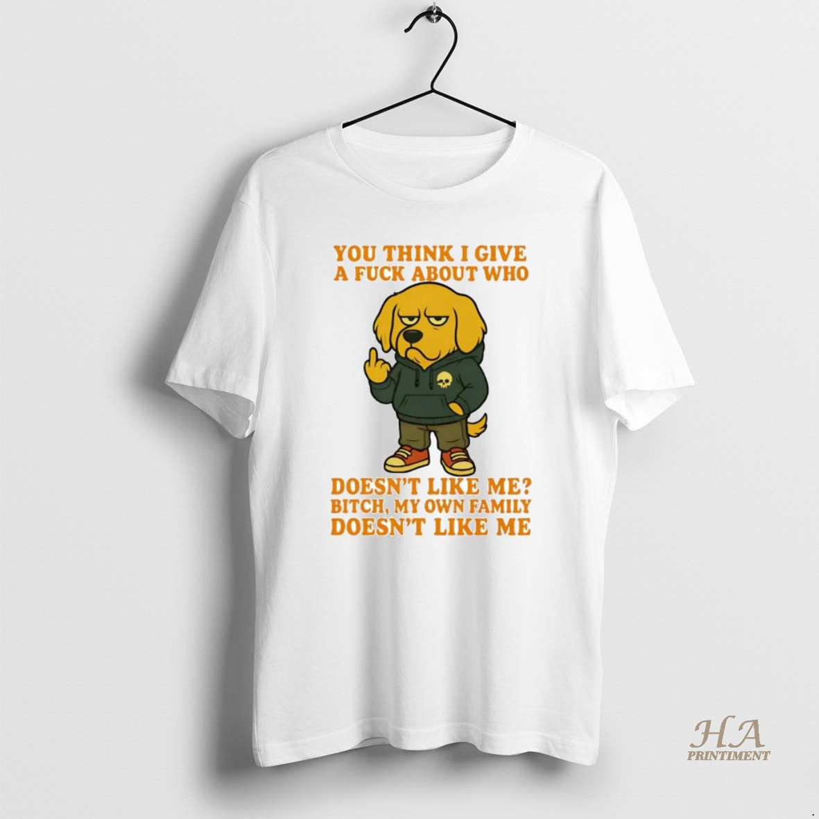 Official Golden Retriever You Think I Give A Fuck Shirt Hoodie Sweatshirt | PurePodTees.com