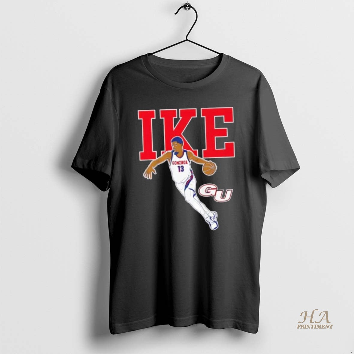 Official Gonzaga Bulldogs Basketball Graham Ike Name Pose Shirt Hoodie Sweatshirt | PurePodTees.com