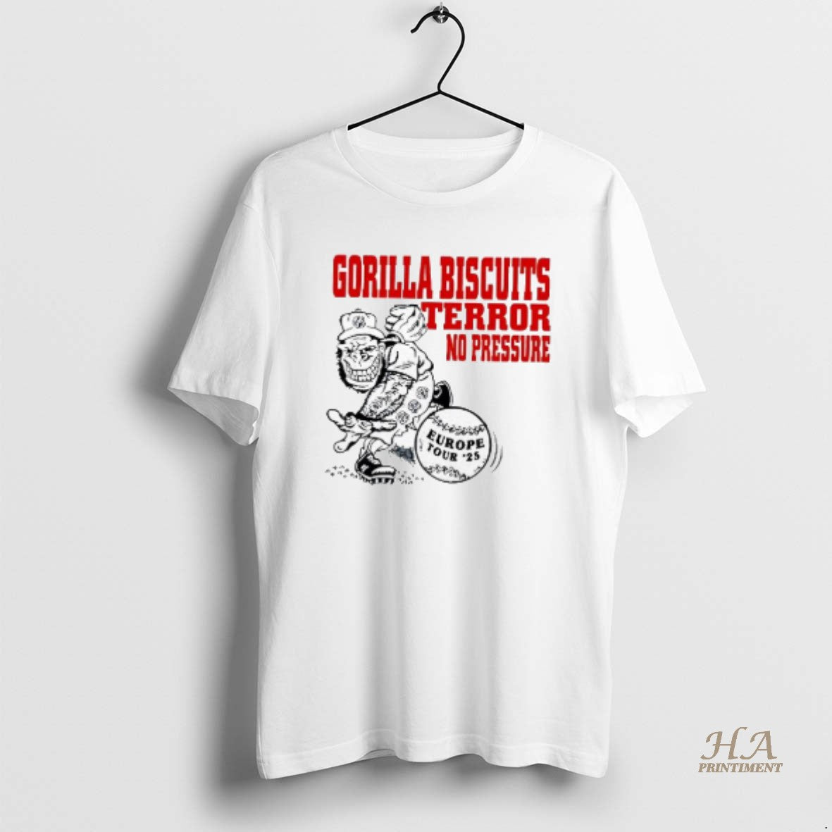 Official Gorilla Biscuits Terror No Pressure Europe Tour 25 Shirt Hoodie Sweatshirt | PurePodTees.com