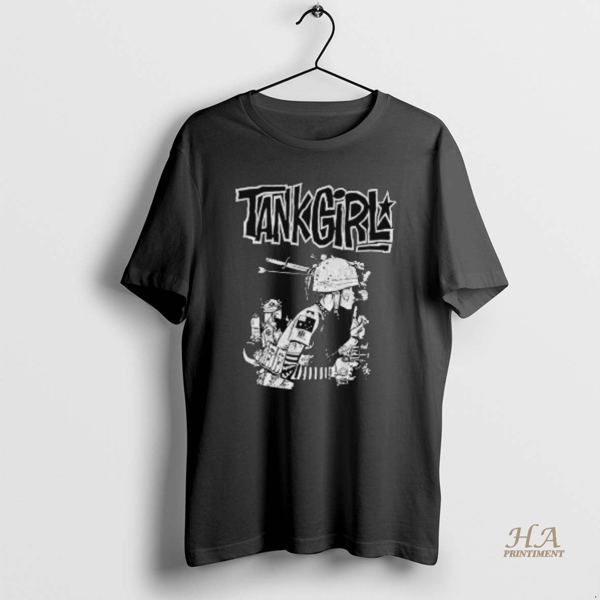Official Gorillaz Tank Girl Music Black And White Graphic Shirt Hoodie Sweatshirt | PurePodTees.com