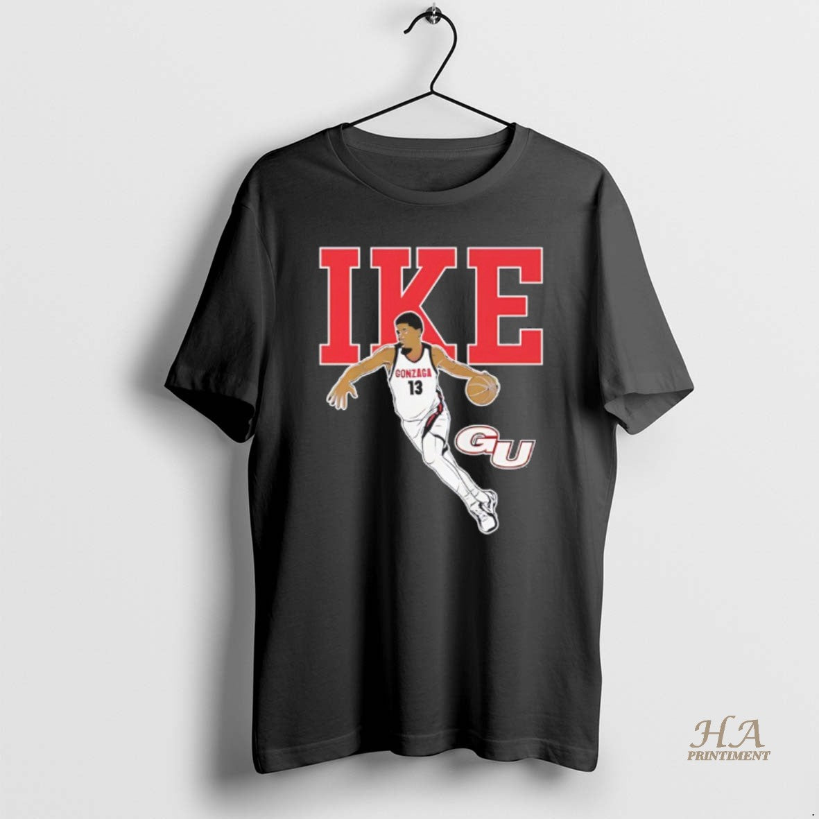 Official Graham Ike Gonzaga Bulldogs Basketball Player Pose Star Shirt Hoodie Sweatshirt | PurePodTees.com