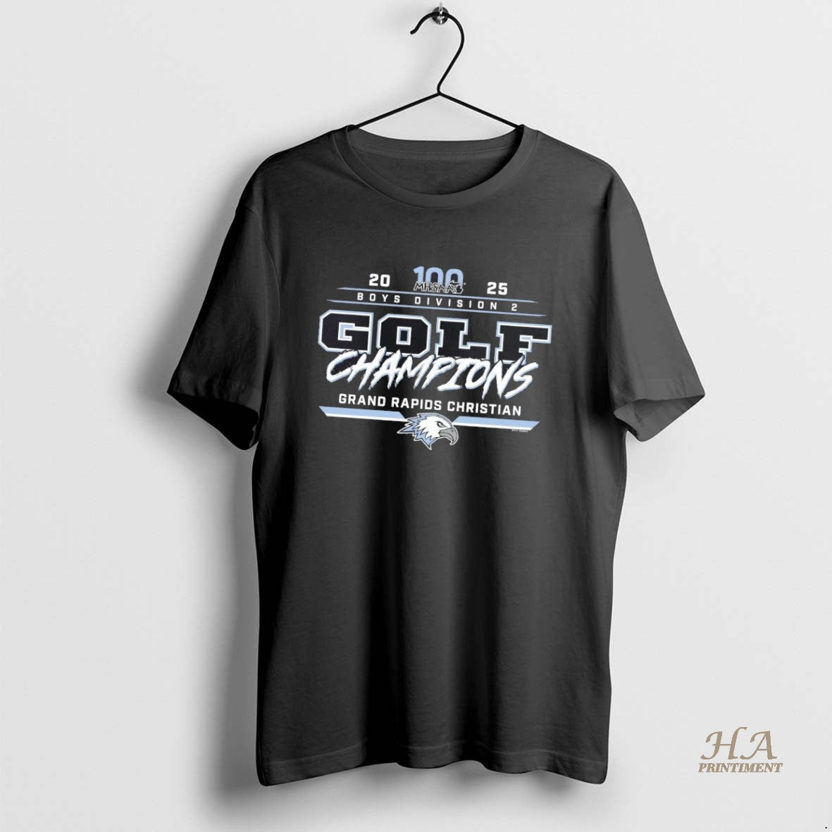 Official Grand Rapids Christian 2025 Boys Golf D2 Champions Shirt Hoodie Sweatshirt | PurePodTees.com