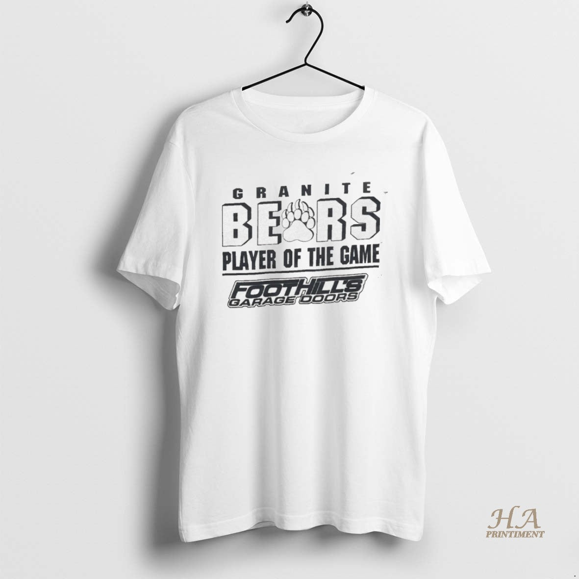 Official Granite Bears Player Of The Game Foothills Garage Doors Shirt Hoodie Sweatshirt | PurePodTees.com