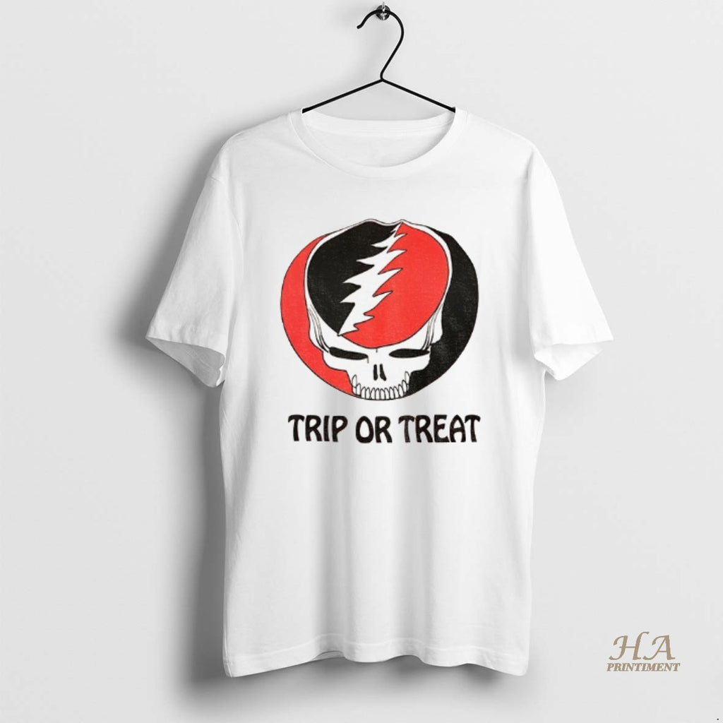 Official Grateful Dead Skull Trip Or Treat Grateful Halloween Shirt Hoodie Sweatshirt | PurePodTees.com