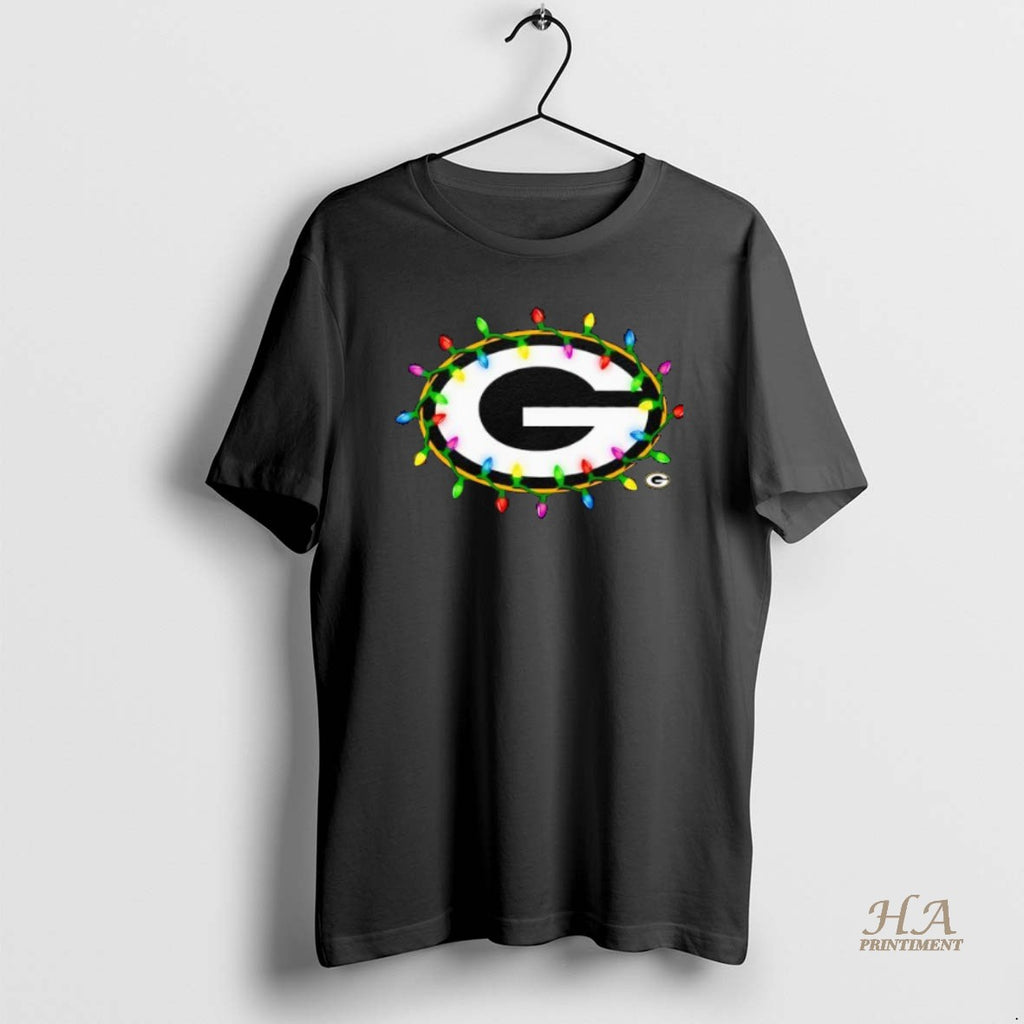 Official Green Bay Packers Logo Holiday Lights Shirt Hoodie Sweatshirt | PurePodTees.com