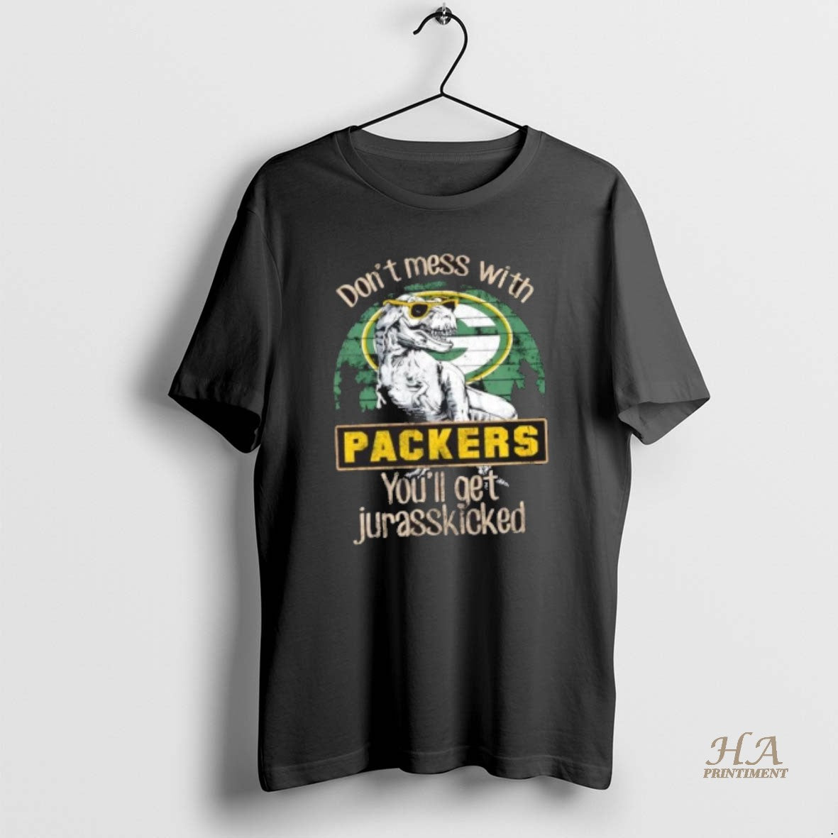 Official Green Bay Packers Dont Mess With Packersaurus Youll Get Jurasskicked Shirt Hoodie Sweatshirt | PurePodTees.com