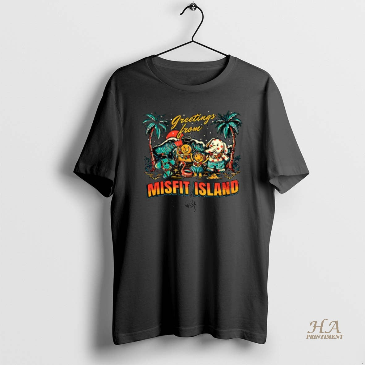 Official Greetings From Misfit Island Time Cartoon Shirt Hoodie Sweatshirt | PurePodTees.com