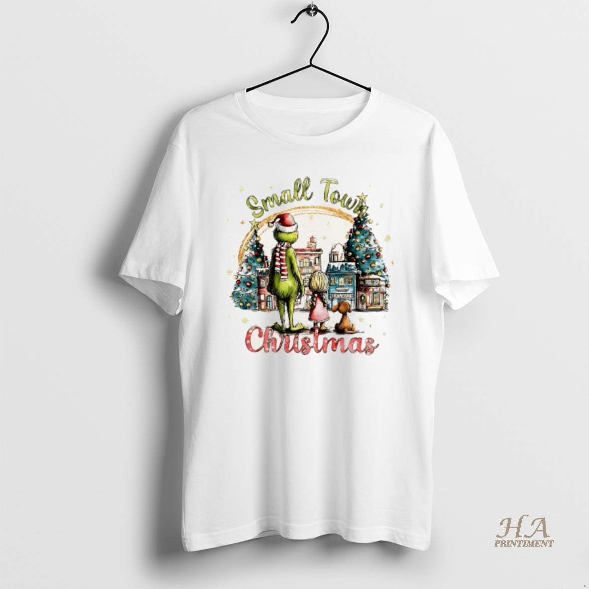 Official Grinch And Friends Small Town Christmas Christmas Shirt Hoodie Sweatshirt | PurePodTees.com